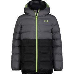 Under Armour Kids' Pronto Hooded Long Sleeve Puffer Jacket Black/Roc