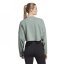 adidas Yoga Studio Crop Sweatshirt Womens Top Silver Green