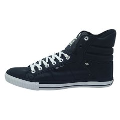 British Knights Atoll Mid PU Mens Trainers Black/White