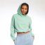 Light and Shade Cropped Hooded Top Ladies Mint
