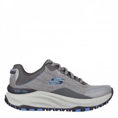 Skechers D Lux Trail Low-Top Trainers Womens Grey Suede