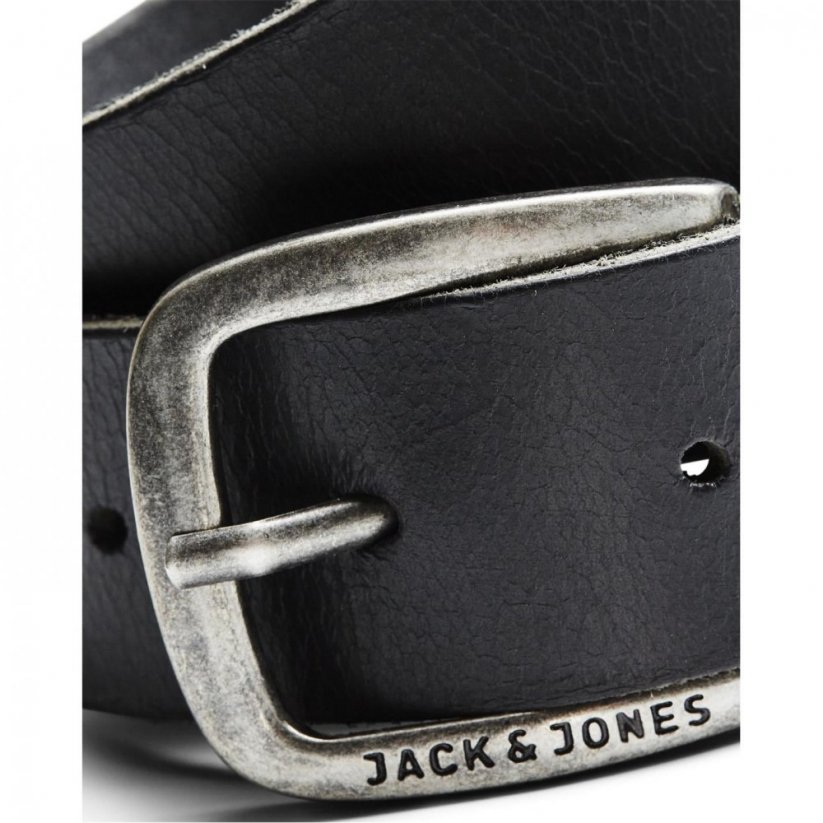 Jack and Jones Paul Leather Belt Mens Black