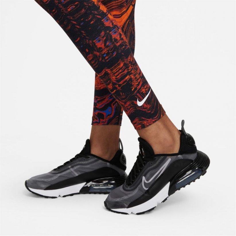 Nike AOP Legging Womens Black Orange