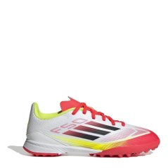 adidas F50 League Childrens Astro Turf Football Boots White/Red