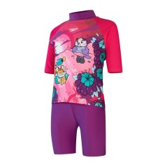 Speedo Learn To Swim Sun Protection Top & Shorts Set Infants Pink/Purple
