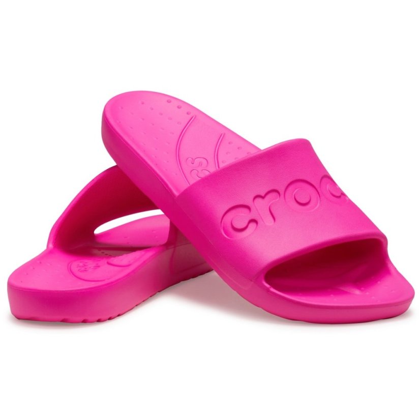 Crocs Unisex Adults Logo Sliders Pink Crush