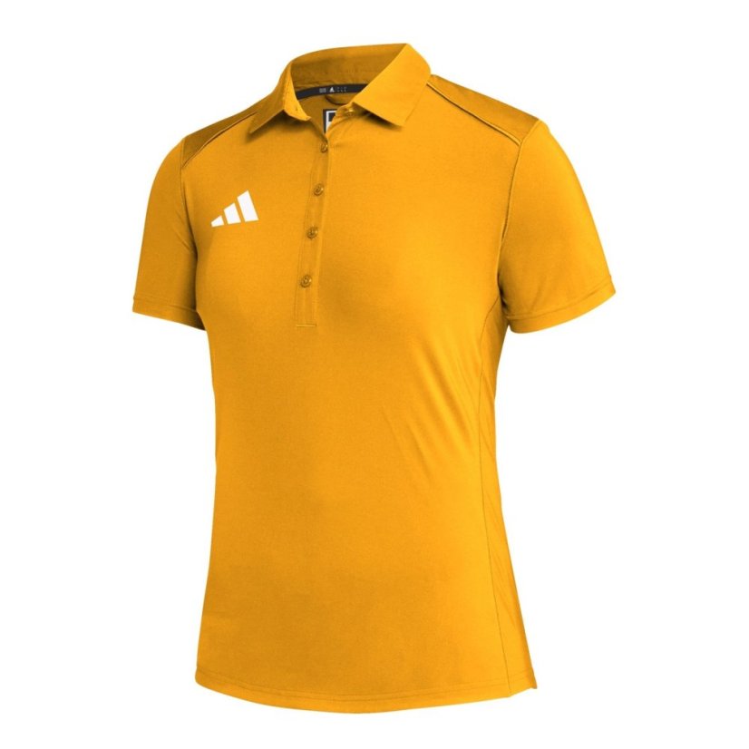 adidas Women's Short Sleeve Performance Polo Shirt Yellow