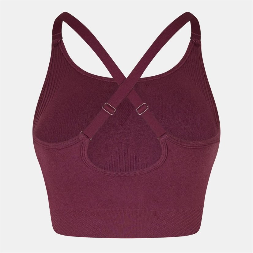USA Pro UP Seamless Adjustable Sports Bra Dark Cherry