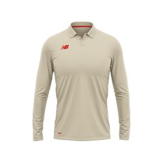 New Balance Unisex Kids' Long Sleeve Cricket Shirt Angora