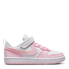 Nike Court Borough Low Recraft Shoes Childrens. White/Pink