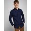 Jack and Jones Cardiff Plain Long Sleeve Button Up Shirt Navy Blazer