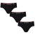 Reebok 3 Pack Mens Performance Briefs Black
