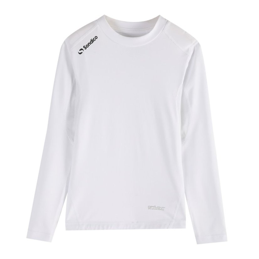 Sondico Long Sleeved Core Base Layer Junior White