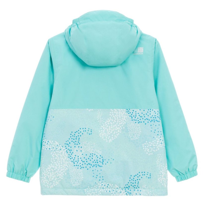 Karrimor Kids' Half Zip Windproof Hooded Long Sleeve Padded Softshell Jacket Blue/Printing