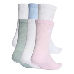 adidas Unisex Cotton 6 Pack Crew Socks White/Clear P