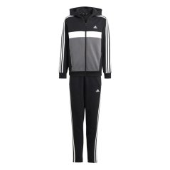 adidas 3S Tiberio Fleece Tracksuit Juniors Black/Grey