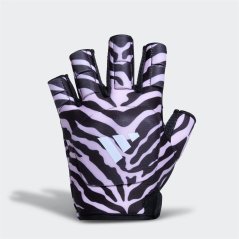 adidas OD Animal-Print 3/4-Finger Hockey Gloves Lilic/White