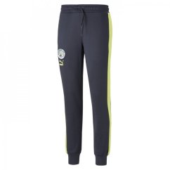 Puma Manchester City T7 Joggers Adults Navy/Yellow