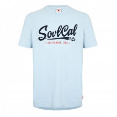 SoulCal Large Logo pánské tričko Sky Marl