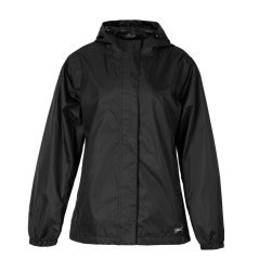 Gelert Womens Packaway Hooded Packable Waterproof Jacket Black
