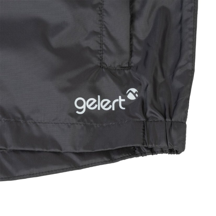 Gelert Unisex Kids Packaway Hooded Long Sleeve Waterproof Jacket Black