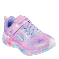 Skechers Eternal Heart Lights Light Up Trainers Girls Pink