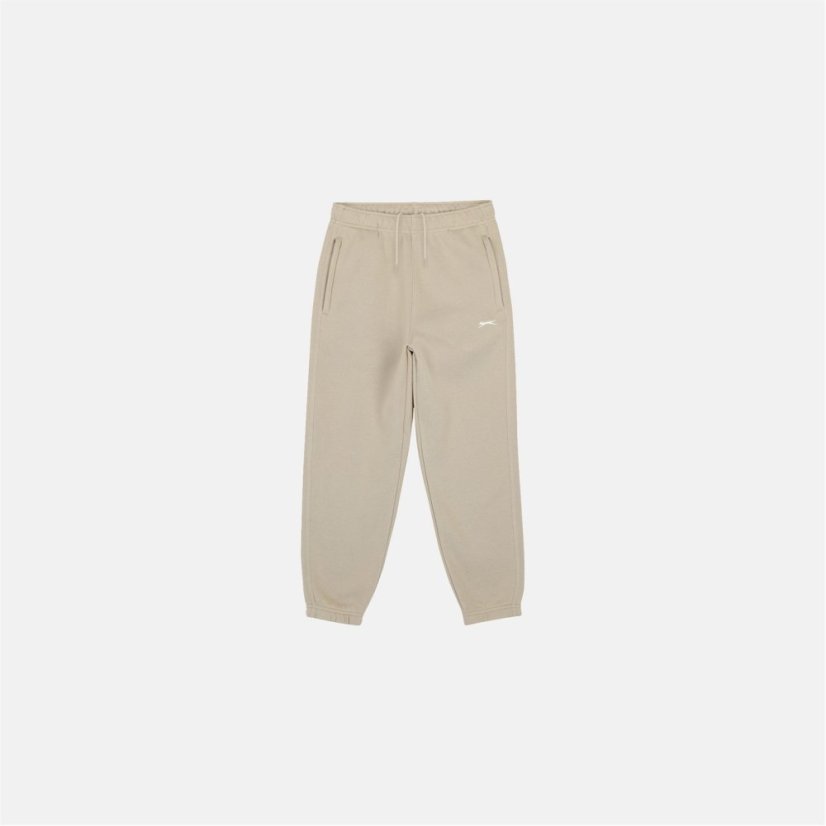 Slazenger Closed Hem Fleece Pants Junior Light Beige