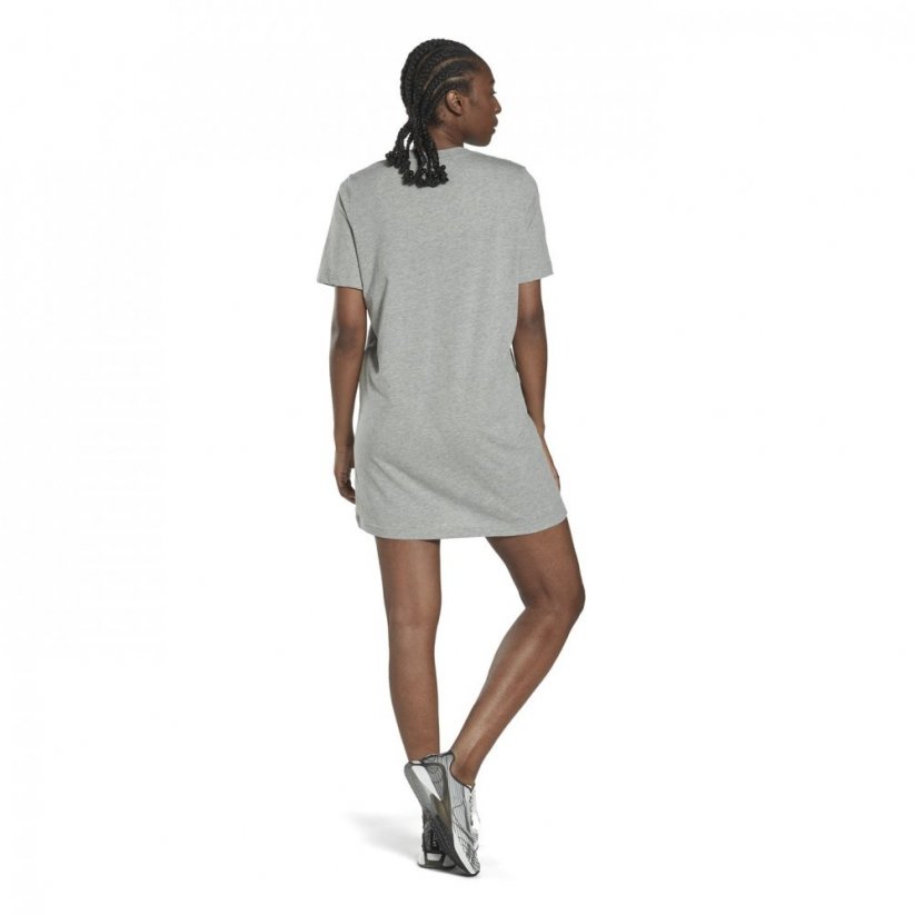 Reebok T Shirt Dress Med Grey Heathr