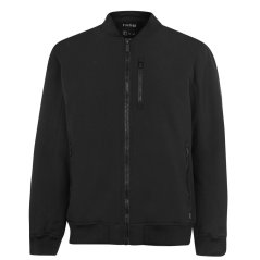 Firetrap Men's Padded Long Sleeve Bomber Jacket Black