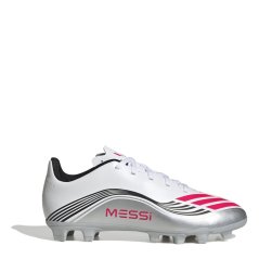 adidas F50 Club Childrens Firm Ground Football Boots White/Red