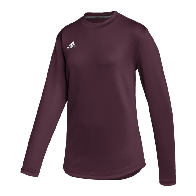 adidas Training Long Sleeve Top Womens Maroon
