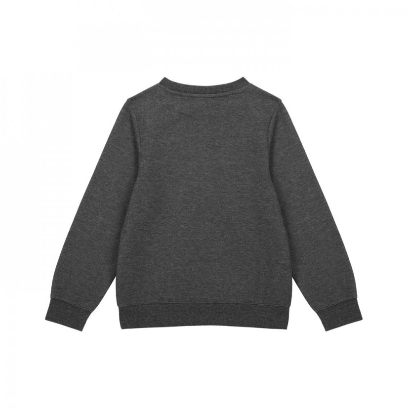Slazenger Fleece Crew Sweater Junior Boys Charcoal Marl