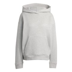 adidas Women's Glitter Over-the-Head Hoodie Silver