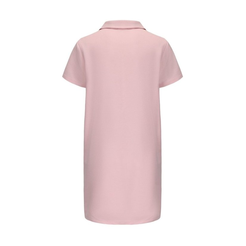Slazenger Short Sleeve Polo Dress Womens Pink