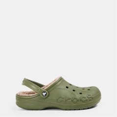 Crocs Baya Lined Mule Slippers Army Green