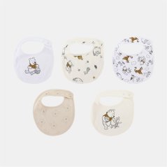 Character Disney Cotton 5 Pack Baby Bibs Winnie