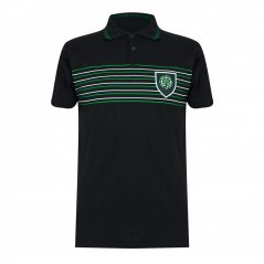 Team Celtic Retro Polo Shirt Adults Black