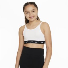 Nike Dri-FIT One Big Kids' (Girls') Sports Bra White/Black