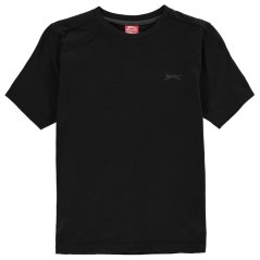 Slazenger Junior Boys Plain Tee shirt Black