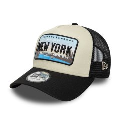 New Era A-Frame Licence Plate Cotton Trucker Cap New York Black