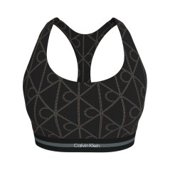Calvin Klein Performance Women's Non Wired Medium Impact Sports Bra AOP Black