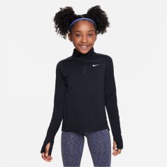 Nike Older Girls DRI-FIT Long Sleeve Half Zip Black