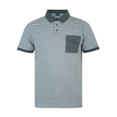 Giorgio Men's Stripe Short-Sleeve Polo Shirt Charc/White
