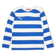 Puma Boy Hooped Ls Tee Juniors Blue