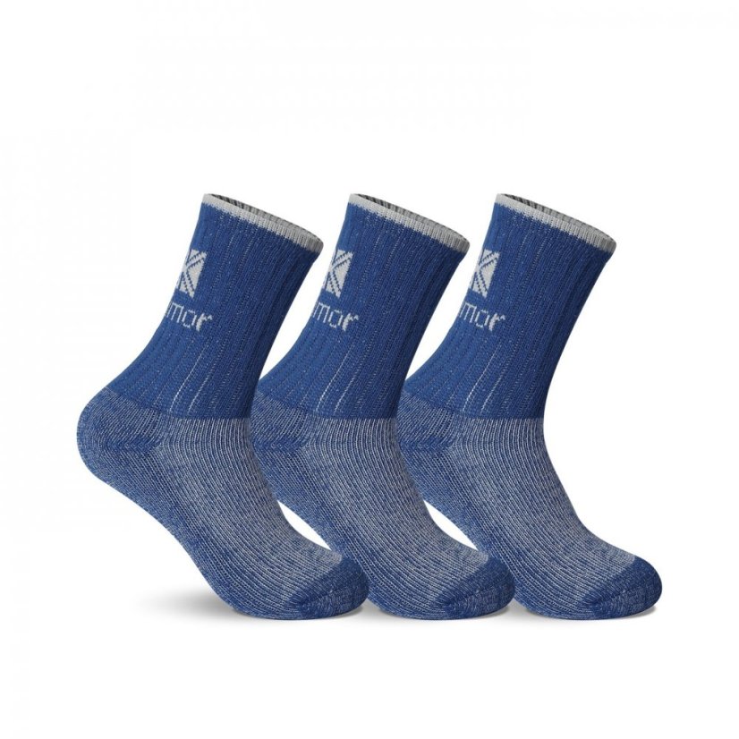 Karrimor Heavyweight Boot Sock 3 Pack Ladies Blue