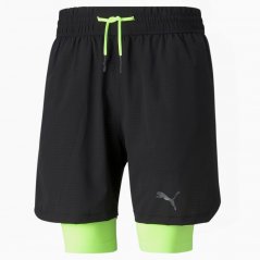 Puma EVO Knit 2in1 Shorts Mens Black/Green