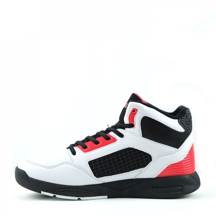 SHAQ Bankshot Mens Basketball Trainers White/Black/Red