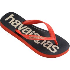 Havaianas Hav. Top Logomania 2 Ruby Red/Ruby Flip Flops Unisex Adults Blood Orange