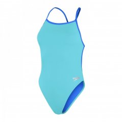 Speedo Training Solid Vback Swimsuit Womens Blue/Blue