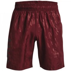 Under Armour Woven Embossed Shorts Mens Maroon